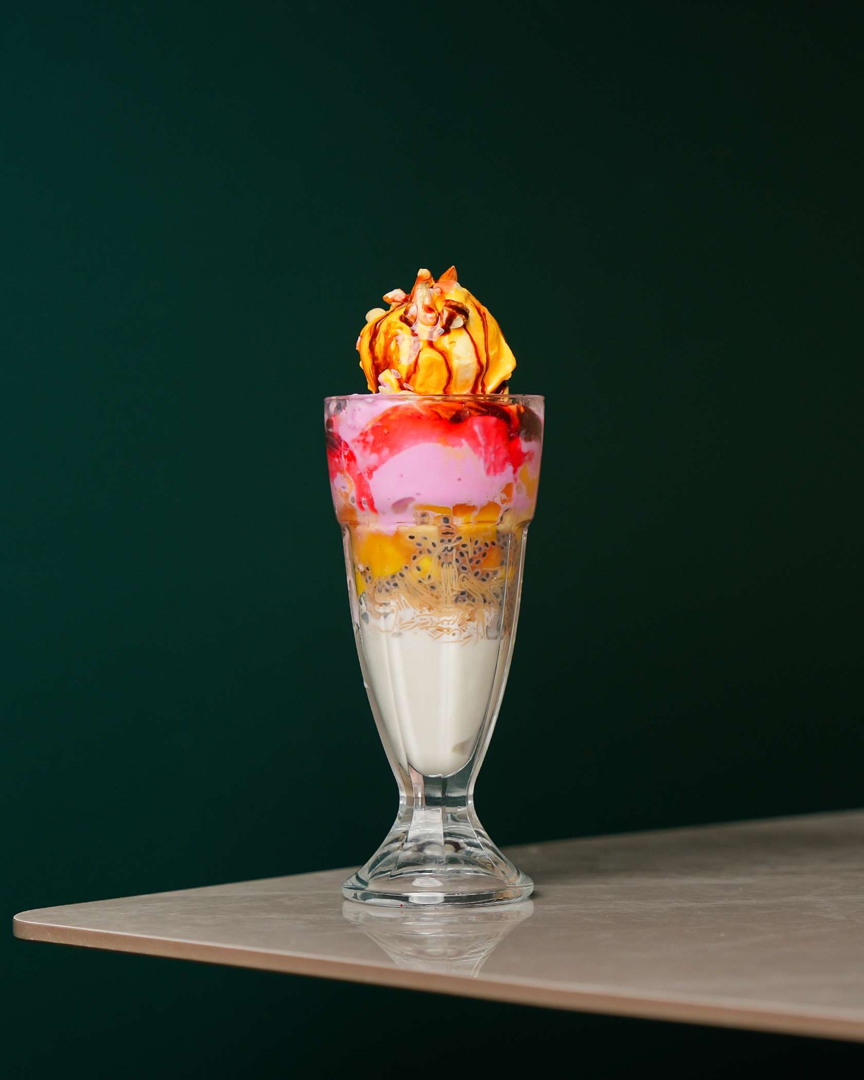 Kerala falooda in a tall glass