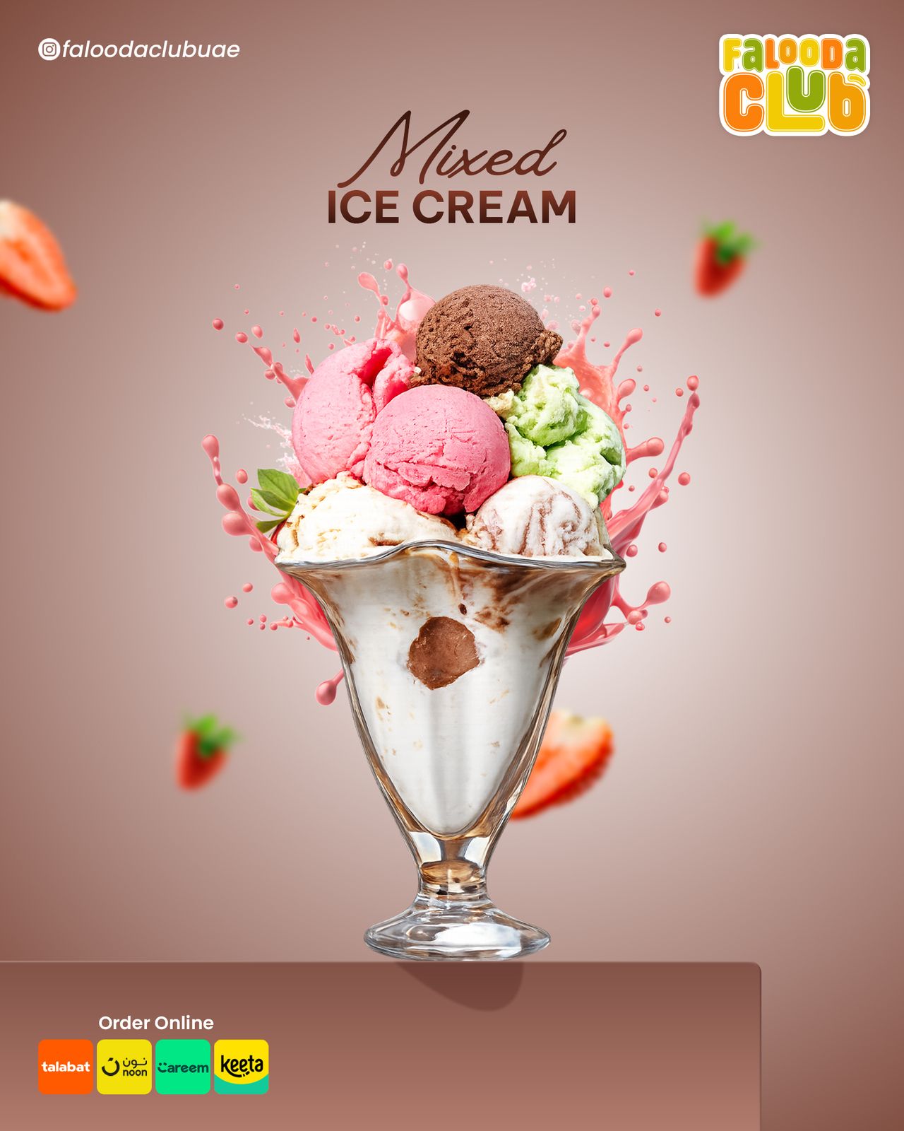 Mixed ice cream bowl