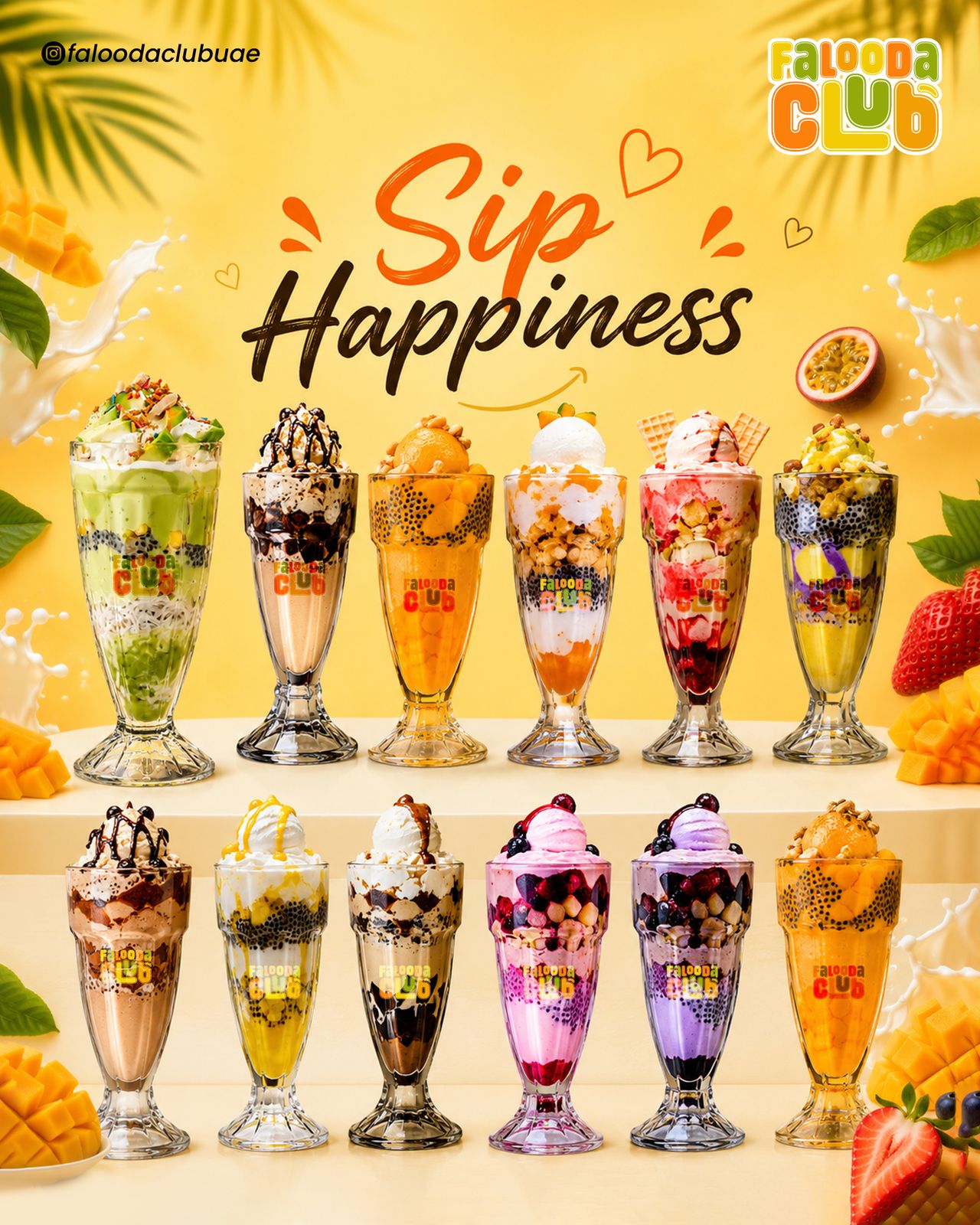 Falooda Club drinks lineup